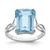 Sterling Silver Rhodium-Plated Sky Blue Topaz Ring, 2 mm - QR2955LSBT