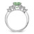 Sterling Silver Rhodium-Plated 0.03ct Diamond & Green Quartz Ring, 2 mm - View 2