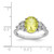 Sterling Silver Rhodium-Plated 0.03ct Diamond & Lemon Quartz Ring, 3 mm - View 3
