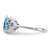 Sterling Silver Rhodium-Plated 0.03ct Diamond & Sky Blue Topaz Ring, 2 mm - View 4