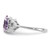 Sterling Silver Rhodium-Plated 0.03ct Diamond & Pink Quartz Ring, 2 mm - View 4