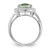 Sterling Silver Rhodium-Plated 0.1ct Diamond & Checker-Cut Green Quartz Ring, 2 mm - View 2