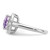 Sterling Silver Rhodium-Plated 0.1ct Diamond & Checker-Cut Pink Quartz Ring, 2 mm - View 4