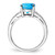 Sterling Silver Rhodium-Plated 0.11ct Diamond & Blue Topaz Ring, 2 mm - View 2