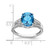 Sterling Silver Rhodium-Plated 0.11ct Diamond & Blue Topaz Ring, 2 mm - View 3