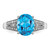 Sterling Silver Rhodium-Plated 0.11ct Diamond & Blue Topaz Ring, 2 mm - View 5