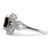 Sterling Silver Rhodium-Plated 0.15ct Diamond & Smoky Quartz Ring, 2 mm - QR3045SQ - View 4