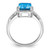 Sterling Silver Rhodium-Plated Blue Topaz & 0.15ct Diamond. Ring, 2 mm - View 2