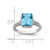 Sterling Silver Rhodium-Plated Blue Topaz & 0.15ct Diamond. Ring, 2 mm - View 3