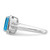 Sterling Silver Rhodium-Plated Blue Topaz & 0.15ct Diamond. Ring, 2 mm - View 4
