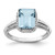 Sterling Silver Rhodium-Plated 0.15ct Diamond & Sky Blue Topaz Ring, 2 mm - QR3052LSBT