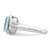 Sterling Silver Rhodium-Plated 0.15ct Diamond & Sky Blue Topaz Ring, 2 mm - QR3052LSBT - View 4