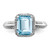 Sterling Silver Rhodium-Plated 0.15ct Diamond & Sky Blue Topaz Ring, 2 mm - QR3052LSBT - View 5
