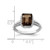 Sterling Silver Rhodium-Plated 0.15ct Diamond & Smoky Quartz Ring, 2 mm - QR3052SQ - View 3