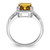 Sterling Silver Rhodium-Plated 0.15ct Diamond & Whiskey Quartz Ring, 3 mm - View 2