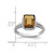 Sterling Silver Rhodium-Plated 0.15ct Diamond & Whiskey Quartz Ring, 3 mm - View 3