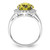 Sterling Silver Rhodium-Plated Lemon Quartz & White Topaz Ring, 2 mm - View 2