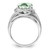 Sterling Silver Rhodium-Plated Green Quartz Ring, 3 mm - View 2