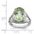 Sterling Silver Rhodium-Plated Green Quartz Ring, 3 mm - View 3