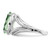 Sterling Silver Rhodium-Plated Green Quartz Ring, 3 mm - View 4
