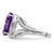 Sterling Silver Rhodium-Plated Amethyst Ring, 2 mm, 2 mm Wide, Polished - QR3085AM - View 4