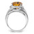 Sterling Silver Rhodium-Plated Whiskey Quartz Ring, 3 mm - View 2