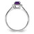 Sterling Silver Rhodium-Plated 0.098ct Diamond & Amethyst Ring, 2 mm - View 2
