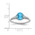Sterling Silver Rhodium-Plated Blue Topaz & 0.098ct Diamond. Ring, 2 mm - View 3