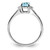 Sterling Silver Rhodium-Plated 0.098ct Diamond & Sky Blue Topaz Ring, 2 mm - View 2