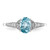 Sterling Silver Rhodium-Plated 0.098ct Diamond & Sky Blue Topaz Ring, 2 mm - View 5