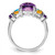 Sterling Silver Rhodium-Plated Amethyst, Blue Topaz & Citrine Ring, 2 mm - View 2