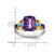 Sterling Silver Rhodium-Plated Amethyst, Blue Topaz & Citrine Ring, 2 mm - View 3