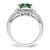 Sterling Silver Rhodium-Plated Checker-Cut Green Quartz & 0.04ct Diamond. Ring, 2 mm - View 2