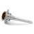 Sterling Silver Rhodium-Plated Checker-Cut Smoky Quartz & 0.04ct Diamond. Ring, 2 mm - View 4