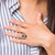 Sterling Silver Rhodium-Plated Smoky Quartz Ring, 2 mm, 24 mm Top Length, 18 mm Top Width - View 6