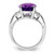 Sterling Silver Rhodium-Plated Amethyst & 0.1ct Diamond Ring, 3 mm - View 2