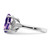 Sterling Silver Rhodium-Plated Amethyst & 0.1ct Diamond Ring, 3 mm - View 3