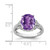Sterling Silver Rhodium-Plated Amethyst & 0.1ct Diamond Ring, 3 mm - View 5