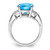 Sterling Silver Rhodium-Plated Swiss Blue Topaz & 0.1ct Diamond. Ring, 2 mm - View 2