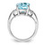 Sterling Silver Rhodium-Plated Sky Blue Topaz & 0.1ct Diamond. Ring, 2 mm - View 2