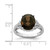 Sterling Silver Rhodium-Plated Smoky Quartz & 0.1ct Diamond. Ring, 3 mm - View 5