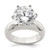Sterling Silver Solitaire Round Cubic Zirconia Ring, 4 mm