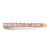 Sterling Shimmer Sterling Silver Rose-Tone Flash Rose Gold-Tone 28 Stone Cubic Zirconia Band Ring, 2 mm - View 3