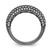 Ruthenium-Plated Sterling Silver Pavé Ruthenium-Plated 113 Stone Cubic Zirconia Ring, 5.25 mm - View 2