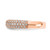 Sterling Silver Pavé Rose Gold-Tone 113 Stone Cubic Zirconia Ring, 5.25 mm - View 3