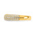 Affordable Expressions Sterling Silver Pavé Gold-Tone Cubic Zirconia Ring, 5.25 mm - View 3