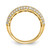 Sterling Silver Pavé Gold-Tone 61 Stone Cubic Zirconia Ring, 4 mm - View 2