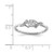 Sterling Silver Rhodium-Plated 0.131ct Diamond Ring, 2 mm - View 3