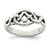 Sterling Silver Antiqued Ring, 2 mm