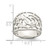 Sterling Silver Rhodium-Plated Swirl Ring, 5 mm - View 3